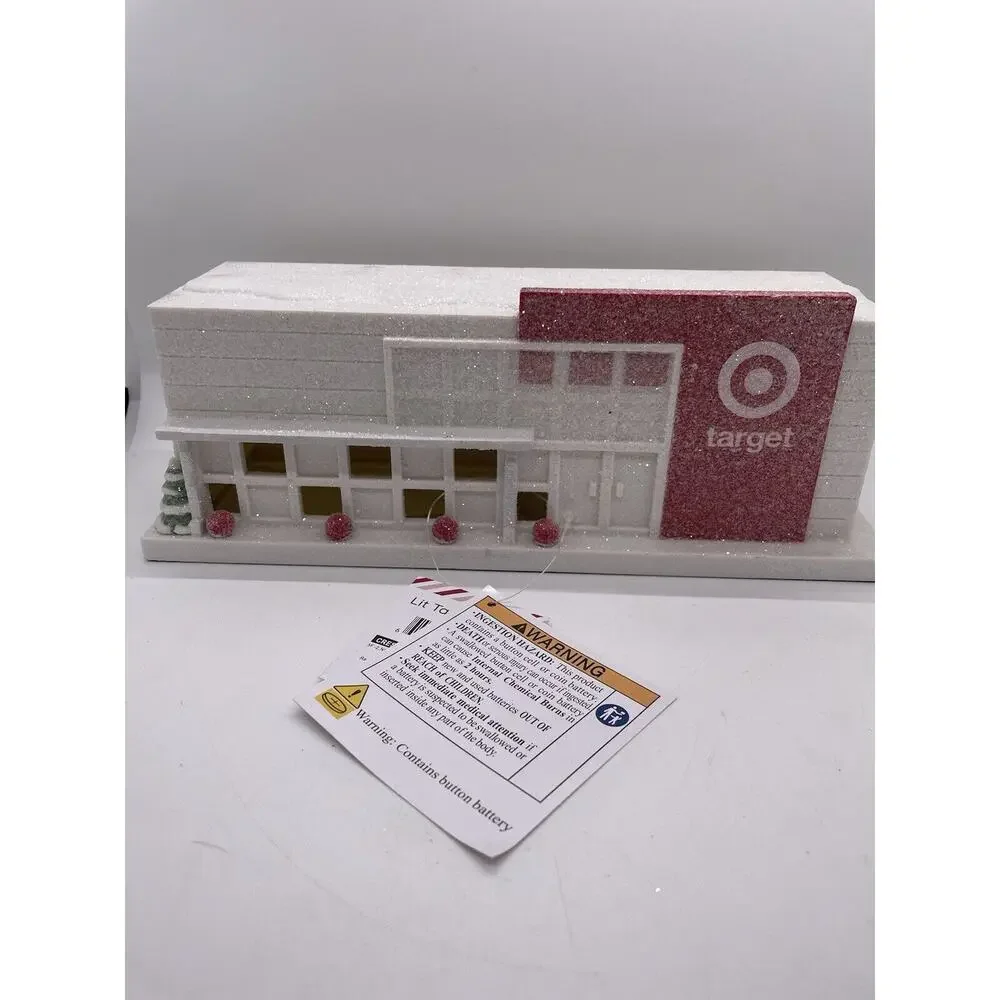 Target Bullseye Playground Light Up Target Store Mini Christmas Village NEW 2023